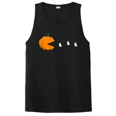 Gamer Halloween Scary Pumpkin Eating Ghost Gift PosiCharge Competitor Tank