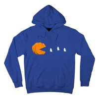 Gamer Halloween Scary Pumpkin Eating Ghost Gift Hoodie