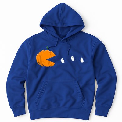 Gamer Halloween Scary Pumpkin Eating Ghost Gift Hoodie