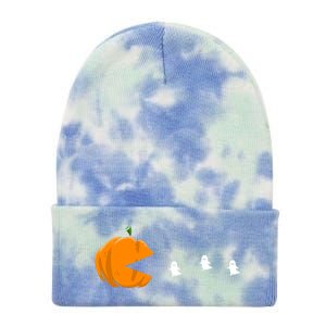 Gamer Halloween Scary Pumpkin Eating Ghost Gift Tie Dye 12in Knit Beanie