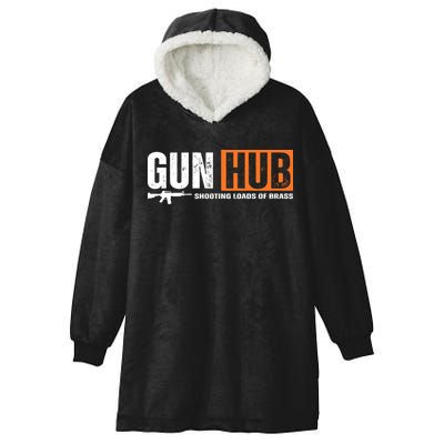 Gun Hub Shooting Loads Of Brass Hooded Wearable Blanket
