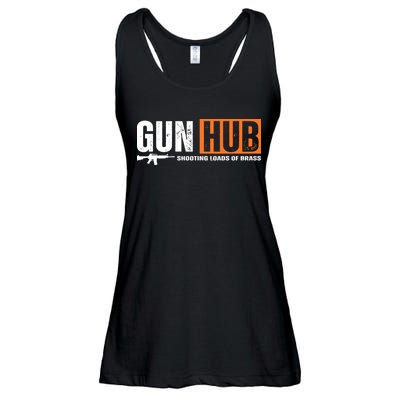 Gun Hub Shooting Loads Of Brass Ladies Essential Flowy Tank