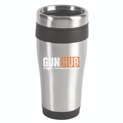 Gun Hub Shooting Loads Of Brass 16oz Travel Tumbler