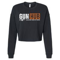 Gun Hub Shooting Loads Of Brass Cropped Pullover Crew