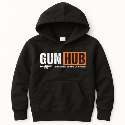 Gun Hub Shooting Loads Of Brass Kids Hoodie