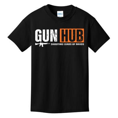 Gun Hub Shooting Loads Of Brass Kids T-Shirt