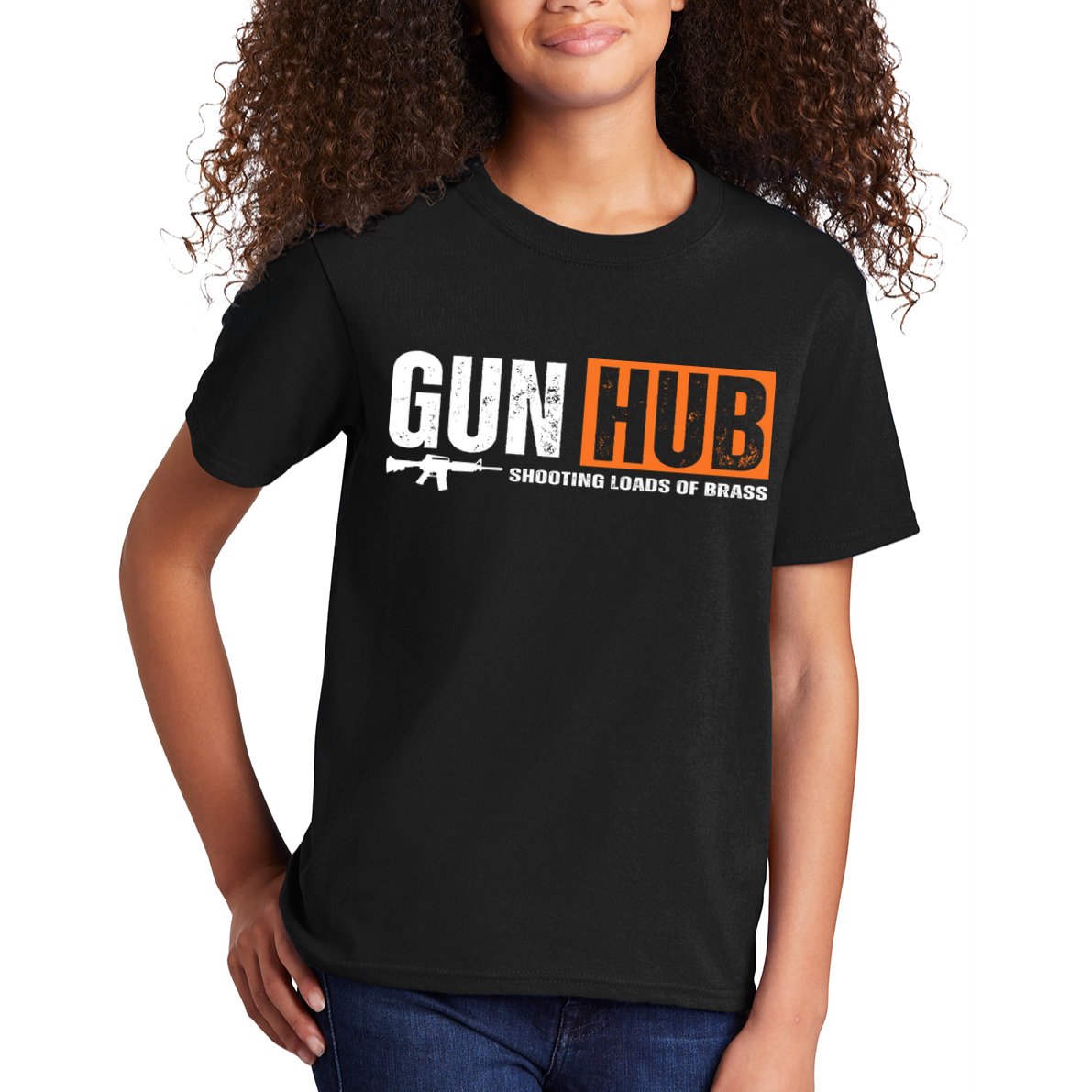 Gun Hub Shooting Loads Of Brass Kids T-Shirt