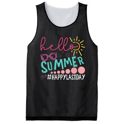 Graduation Hello Summer Happy Last Day Funny Hello Pool Mesh Reversible Basketball Jersey Tank