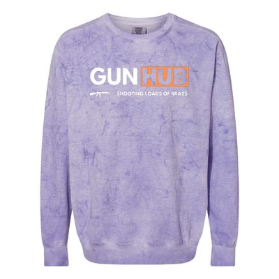 Gun Hub Shooting Loads Of Brass Colorblast Crewneck Sweatshirt