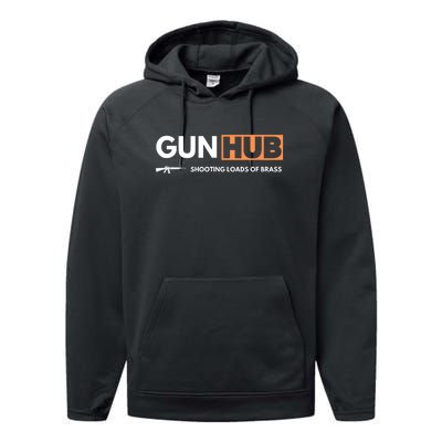 Gun Hub Shooting Loads Of Brass Performance Fleece Hoodie