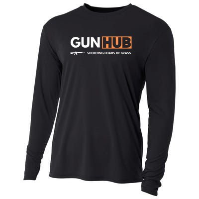 Gun Hub Shooting Loads Of Brass Cooling Performance Long Sleeve Crew