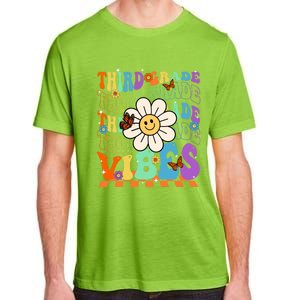 Groovy Hippie Smile Third Grade Vibes Back To School Gift Adult ChromaSoft Performance T-Shirt