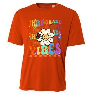 Groovy Hippie Smile Third Grade Vibes Back To School Gift Cooling Performance Crew T-Shirt