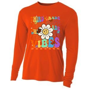 Groovy Hippie Smile Third Grade Vibes Back To School Gift Cooling Performance Long Sleeve Crew