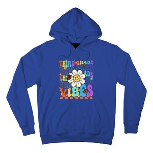 Groovy Hippie Smile Third Grade Vibes Back To School Gift Hoodie