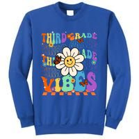 Groovy Hippie Smile Third Grade Vibes Back To School Gift Sweatshirt