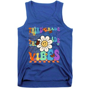 Groovy Hippie Smile Third Grade Vibes Back To School Gift Tank Top