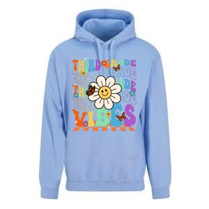 Groovy Hippie Smile Third Grade Vibes Back To School Gift Unisex Surf Hoodie