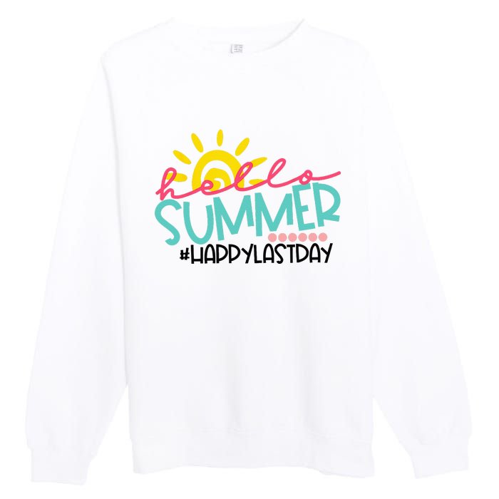 Graduation Hello Summer Happy Last Day Teacher Premium Crewneck Sweatshirt