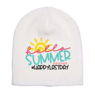 Graduation Hello Summer Happy Last Day Teacher Short Acrylic Beanie