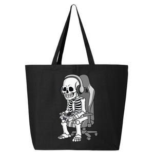 Gaming Halloween Skeleton Scary Gamer 25L Jumbo Tote