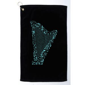 Great Harp Silhouette Gift Platinum Collection Golf Towel