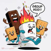 Group Hug Smores Marshmallow Chocolate Funny Camping T-Shirt