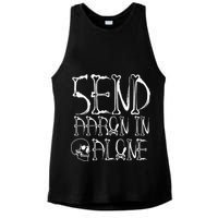 Ghost Hunting Send Aaron In Alone Halloween Ladies PosiCharge Tri-Blend Wicking Tank