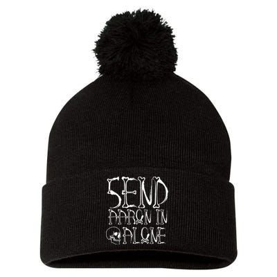 Ghost Hunting Send Aaron In Alone Halloween Pom Pom 12in Knit Beanie