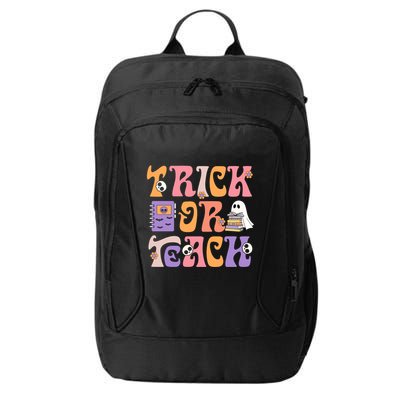 Groovy Halloween Spooky Teachers Trick Or Teach Students Meaningful Gift City Backpack