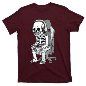 Gaming Halloween Skeleton Scary Gamer T-Shirt