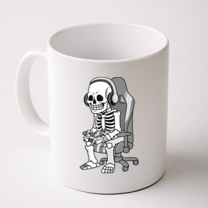 Gaming Halloween Skeleton Scary Gamer Coffee Mug