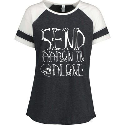 Ghost Hunting Send Aaron In Alone Halloween Enza Ladies Jersey Colorblock Tee