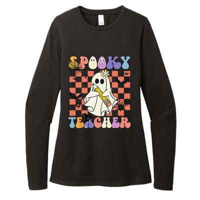 Groovy Halloween Spooky Teacher Halloween Teacher Womens CVC Long Sleeve Shirt