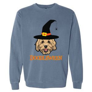 Goldendoodle Halloween Spooky Golden Doodle Dog Gift Garment-Dyed Sweatshirt