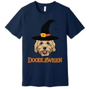 Goldendoodle Halloween Spooky Golden Doodle Dog Gift Premium T-Shirt