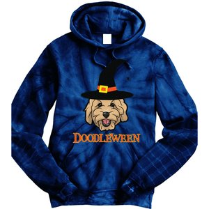 Goldendoodle Halloween Spooky Golden Doodle Dog Gift Tie Dye Hoodie