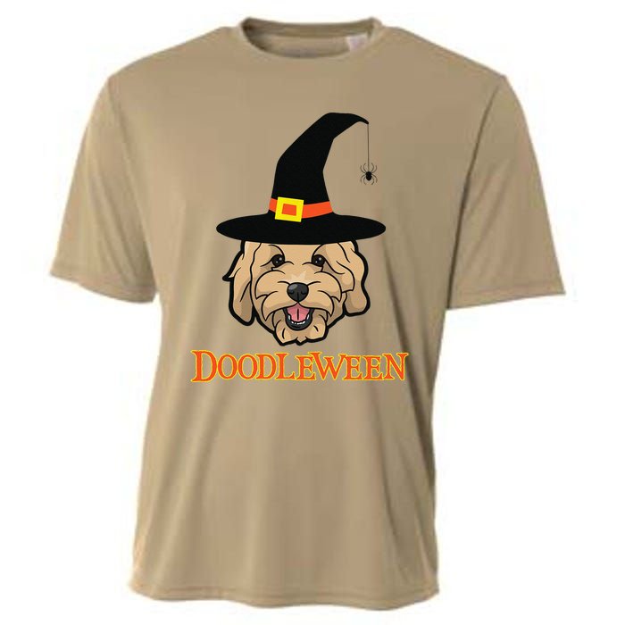 Goldendoodle Halloween Spooky Golden Doodle Dog Gift Cooling Performance Crew T-Shirt