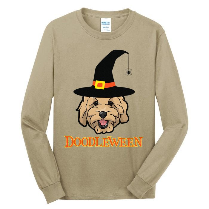 Goldendoodle Halloween Spooky Golden Doodle Dog Gift Tall Long Sleeve T-Shirt