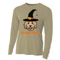 Goldendoodle Halloween Spooky Golden Doodle Dog Gift Cooling Performance Long Sleeve Crew