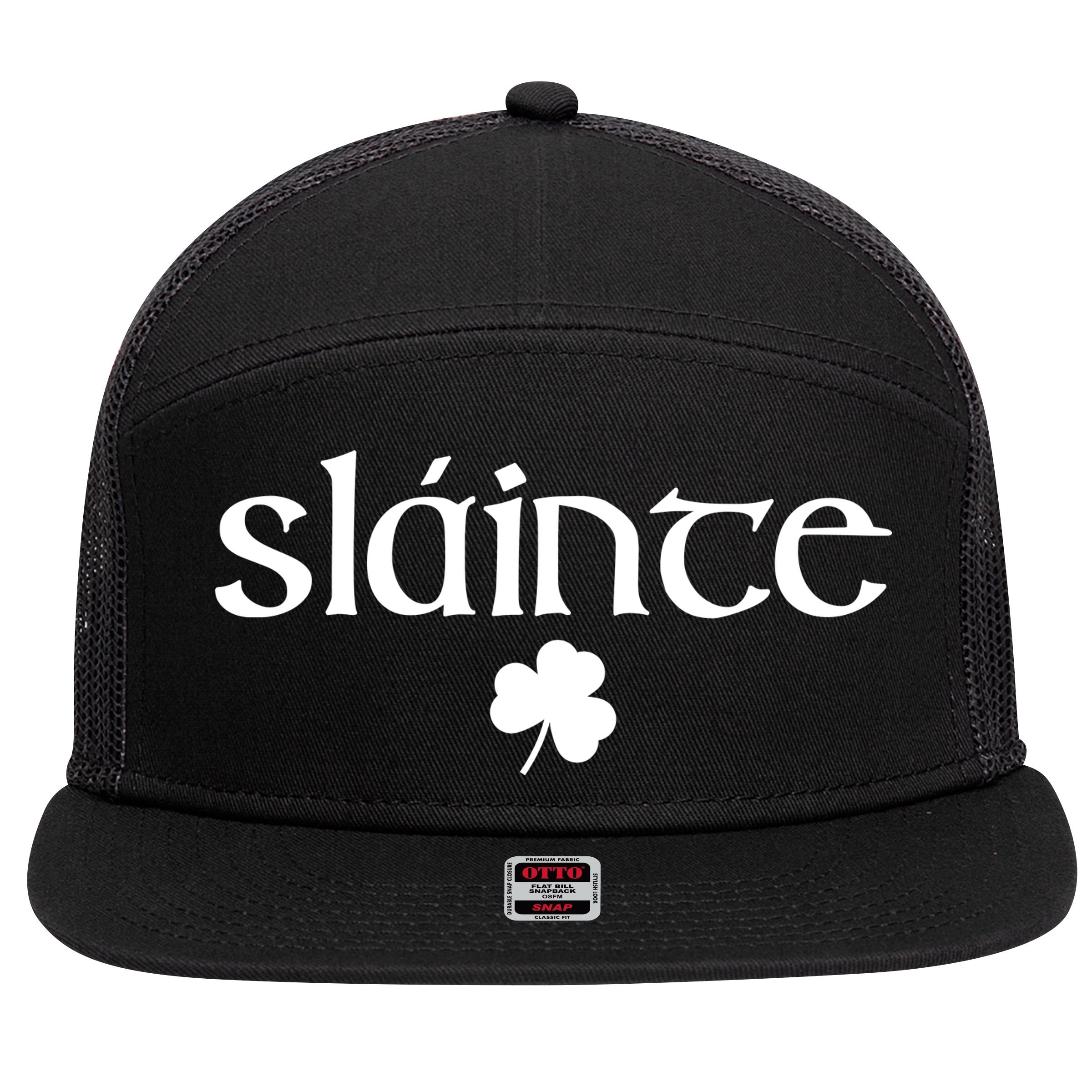 Good Health Slainte St Patrick's Day 7 Panel Mesh Trucker Snapback Hat