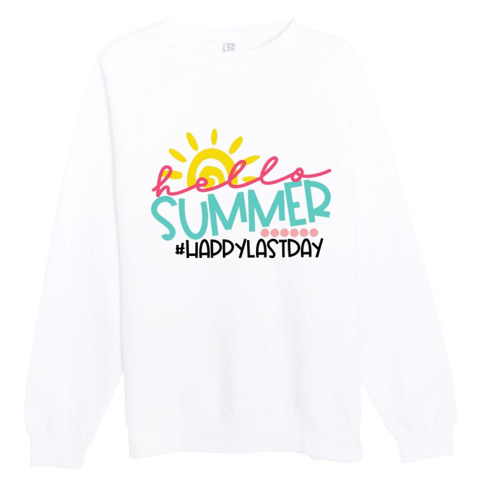 Graduation Hello Summer Happy Last Day Teacher Premium Crewneck Sweatshirt