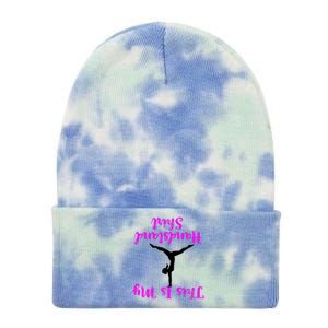 Gymnastics Handstand Shirt This Is My Handstand TShirt Tie Dye 12in Knit Beanie