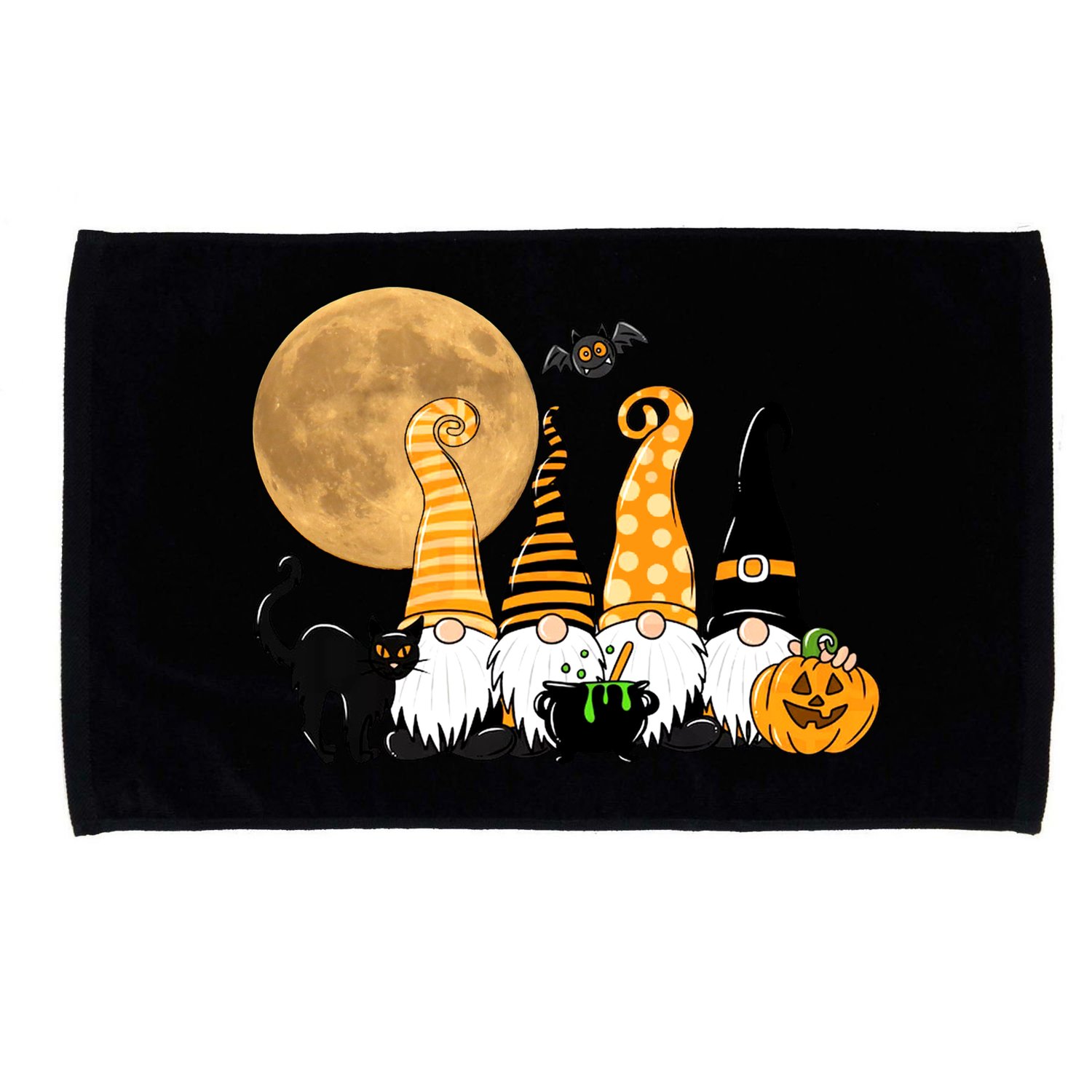 Gnome Halloween Squad Festive Microfiber Hand Towel