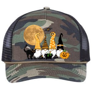 Gnome Halloween Squad Festive Retro Rope Trucker Hat Cap