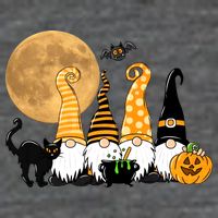 Gnome Halloween Squad Festive 7 Panel Mesh Trucker Snapback Hat