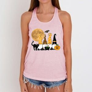 Gnome Halloween Squad Festive Women's Knotted Racerback Tank