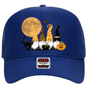 Gnome Halloween Squad Festive High Crown Mesh Back Trucker Hat