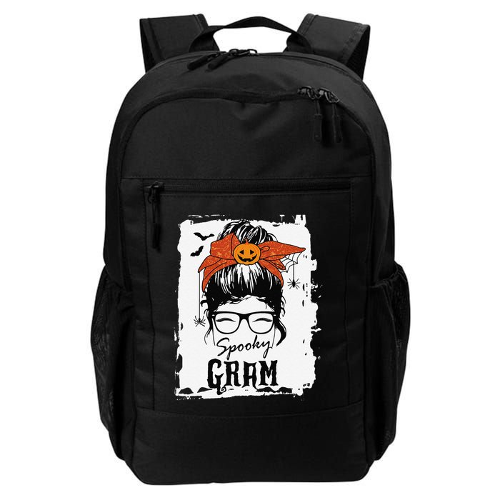 Gram Halloween Spooky Spider Messy Bun Hair Backpack