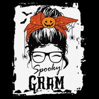 Gram Halloween Spooky Spider Messy Bun Hair Backpack
